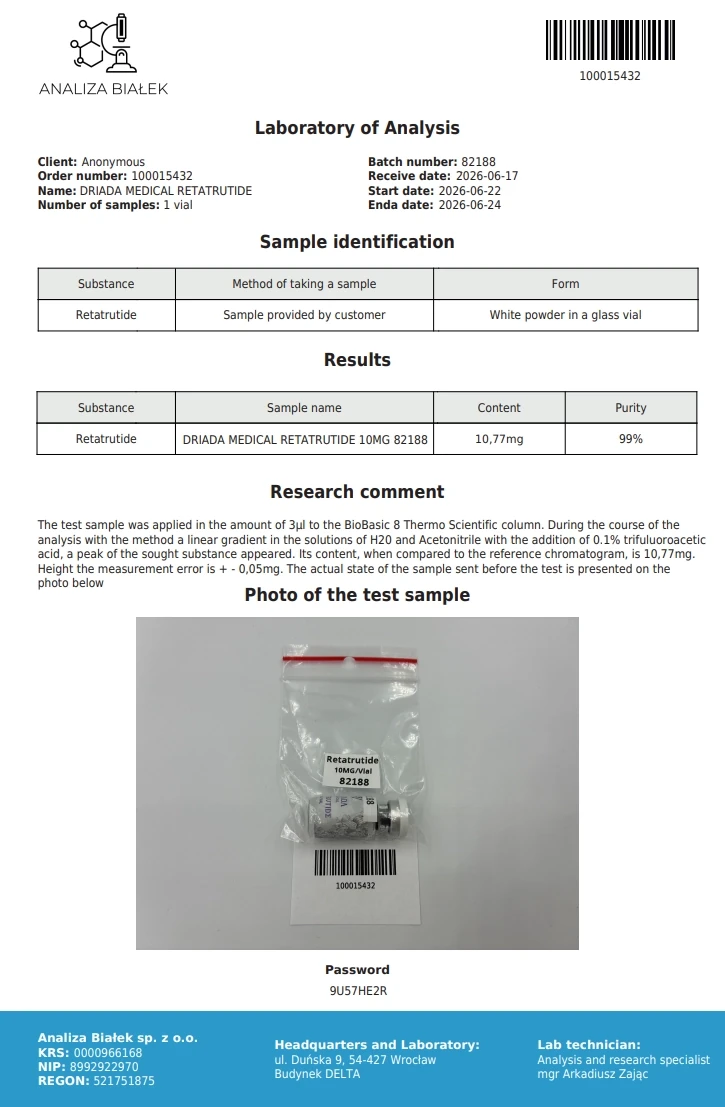 Retatrutida 20mg — informação
