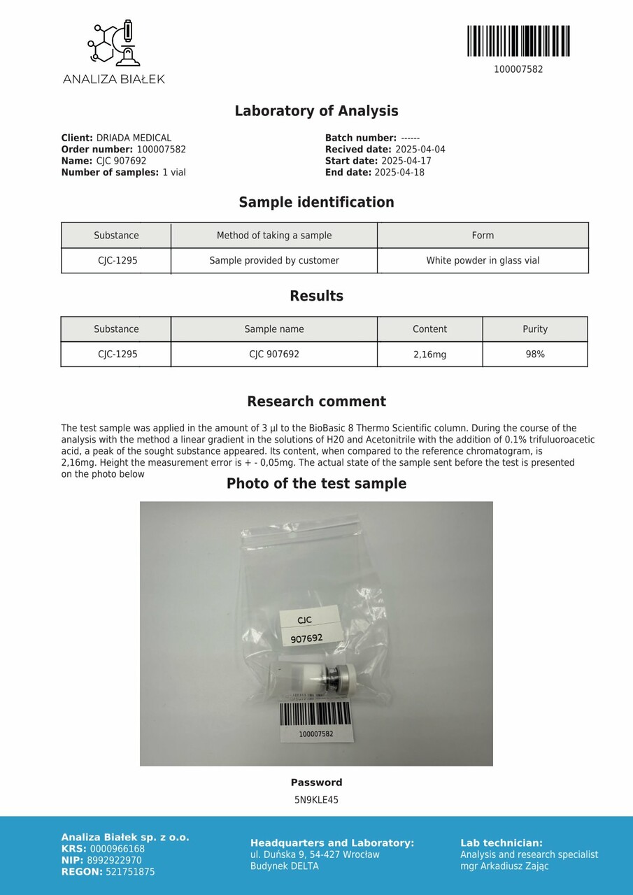 CJC-1295 2mg — informação